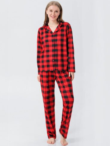 pyjamas med bøffelplaid