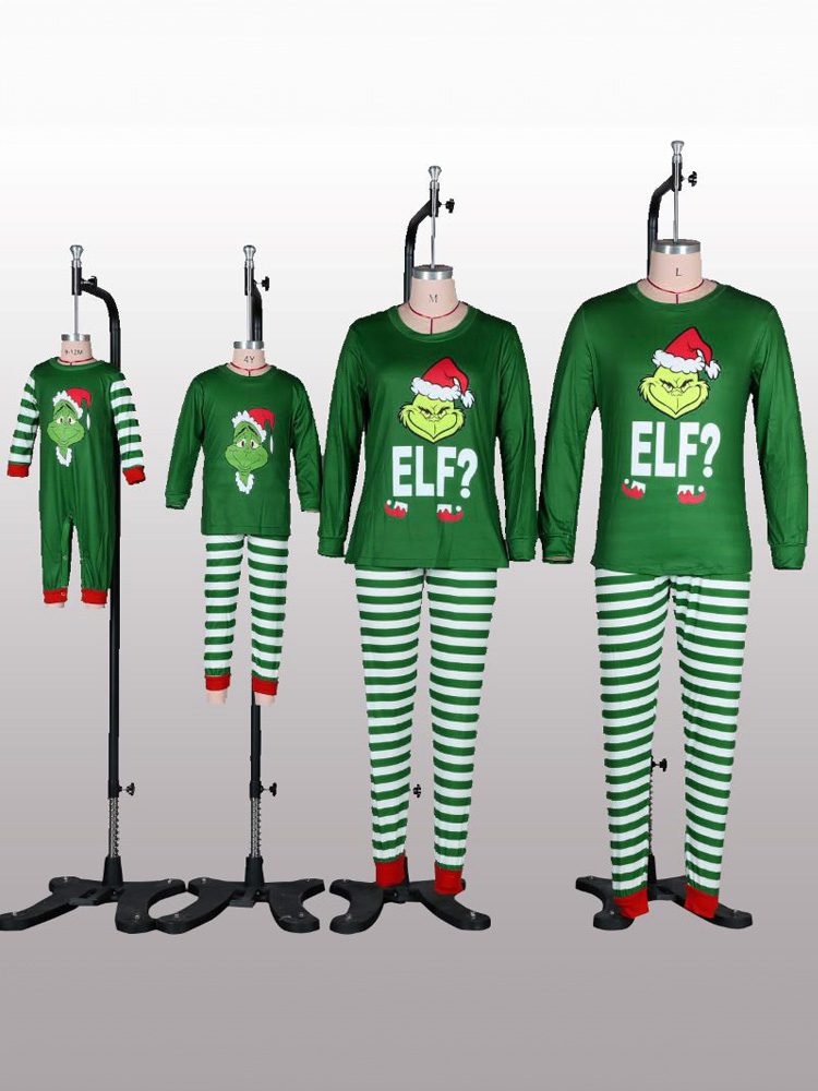 Großhandel Grinch Familie Pyjamas billig Weihnachten pjs