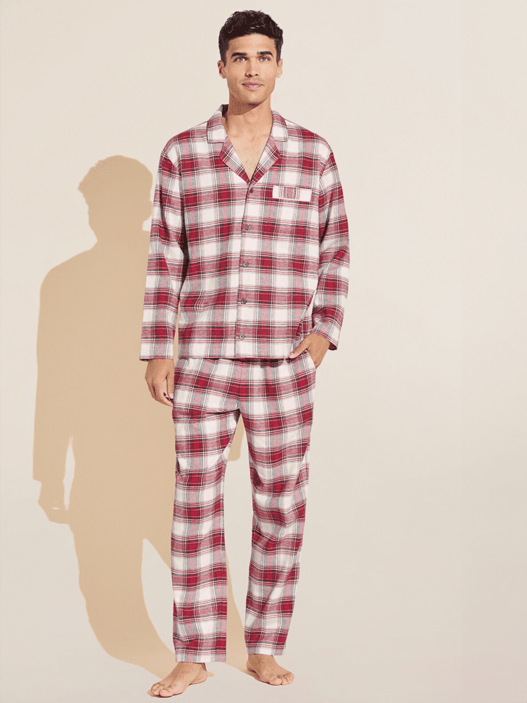 мужской пижамный комплект из флиса