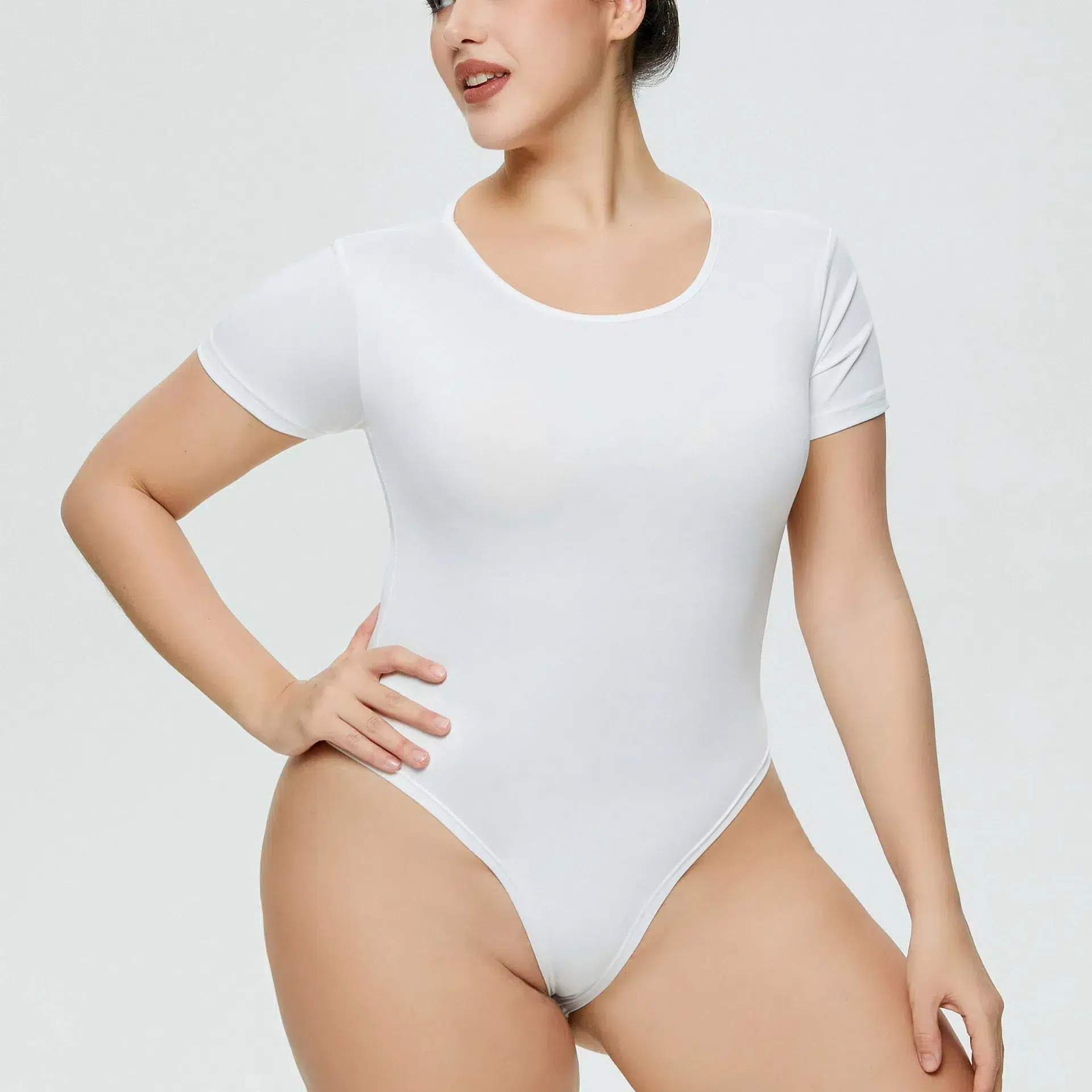 Women's Jumpsuits Rompers XL Plus Size Women Hollow Out High Cut Body Sexy  Suit White Bodysuit Pole Dance Transparent Swimwear Sukumizu Teddies 230625