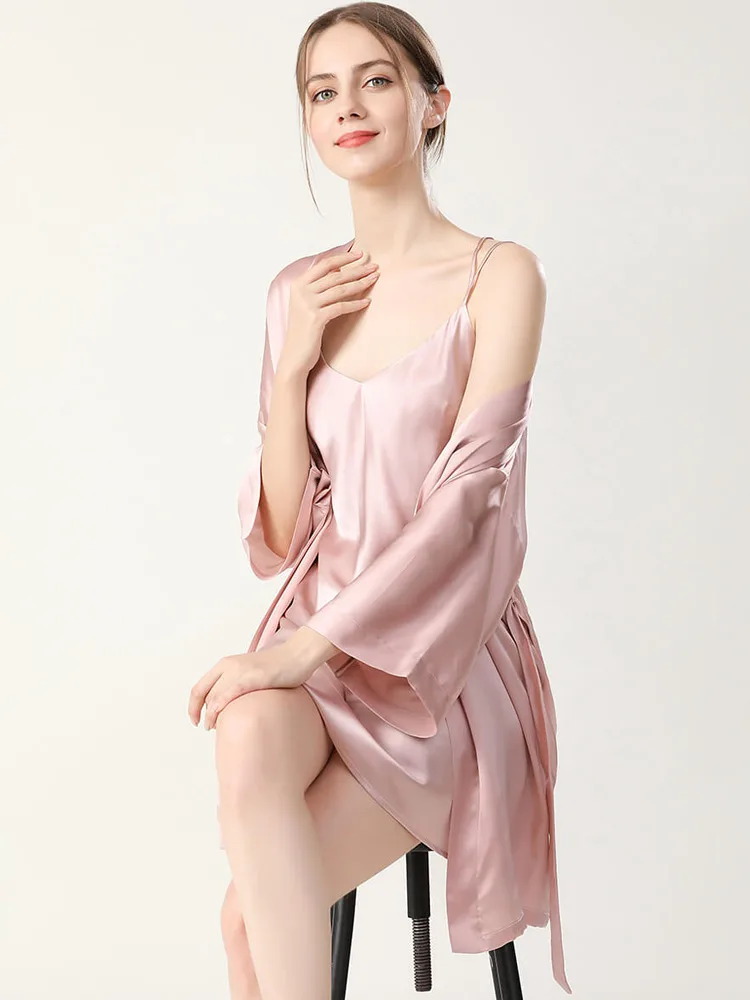 silk nightgown and robe set