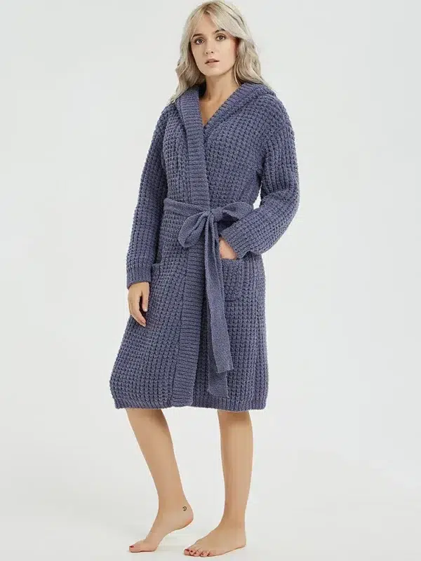 Blue gray Women's Plus size robe