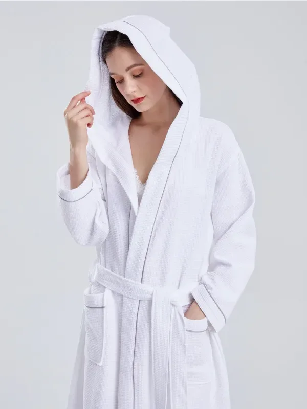 White 100% cotton Kimono robe