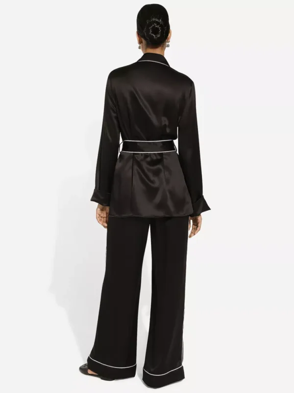 pyjama en soie noire pour dames