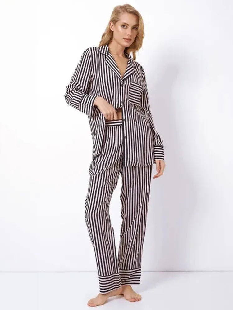Personalized striped pajamas womens striped pajama set