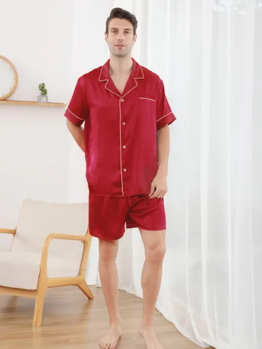 pijama de navidad de seda