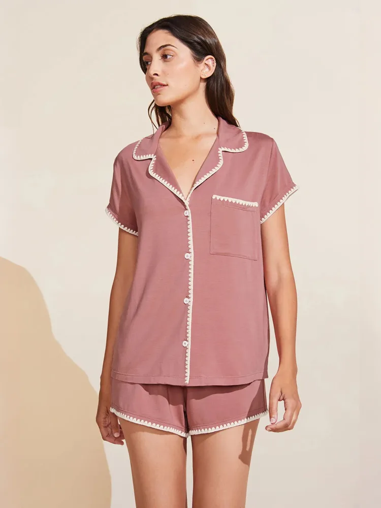 Shortie-Schlafanzug Personalisierter Schlafanzug Damen-Schlafanzug-Sets