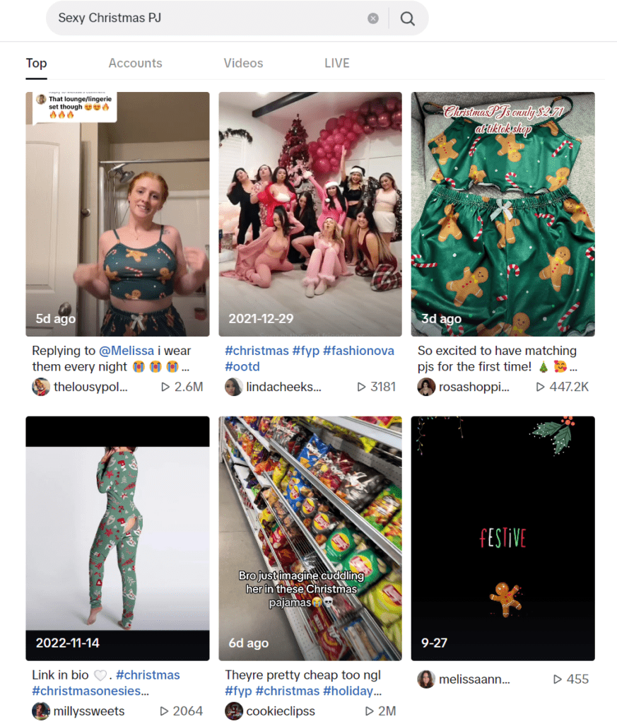 Tiktok sexy weihnachts pjs