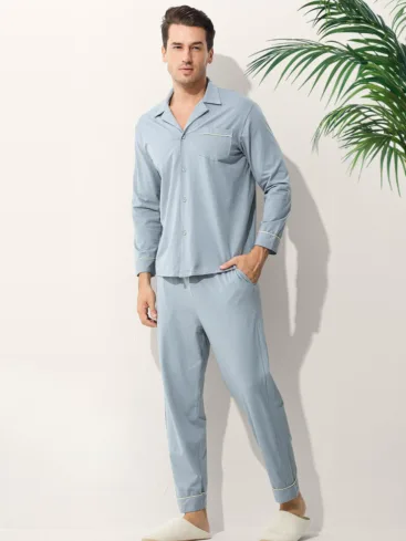 Pyjamasset i bomull för herrar