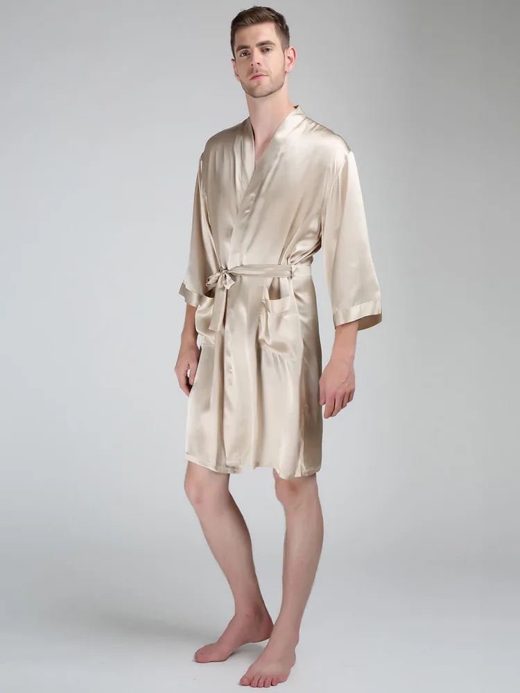 silk bathrobe mens