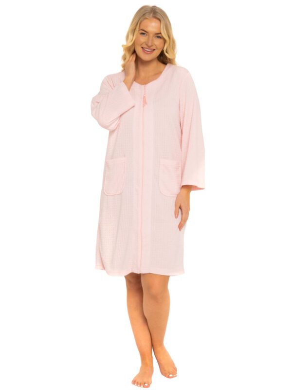 zip front bathrobes for women