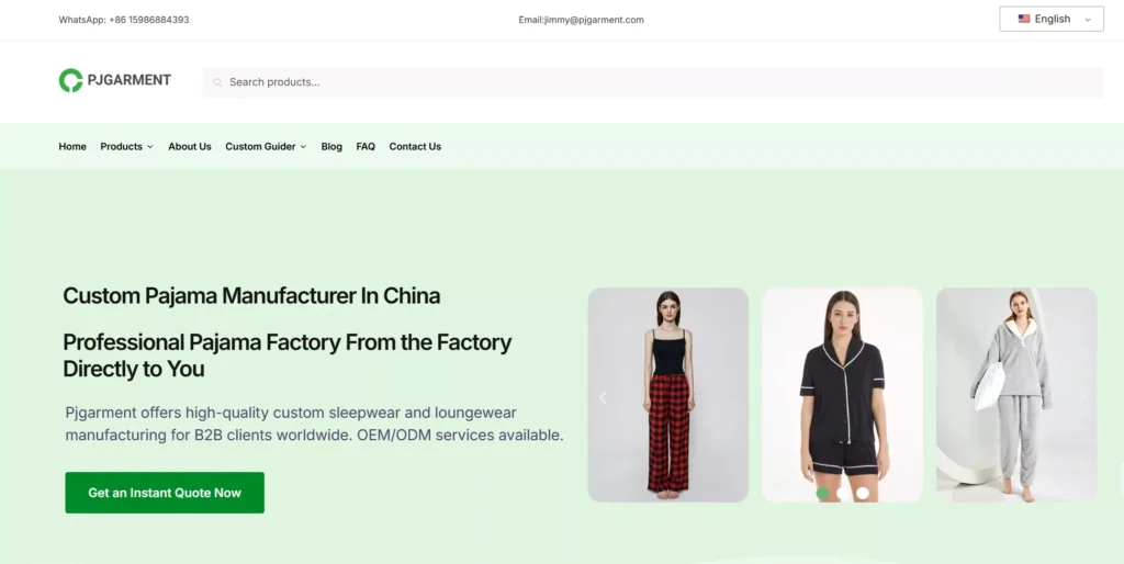 How to Choose the Best Custom Pajama Manufacturers: Key Factors and Tips for Quality Sleepwear 18 PJGARMENT Custom Pajama Manufacturer in China Professional Pajama Factory for B2B clients worldwide offering OEM+ODM services