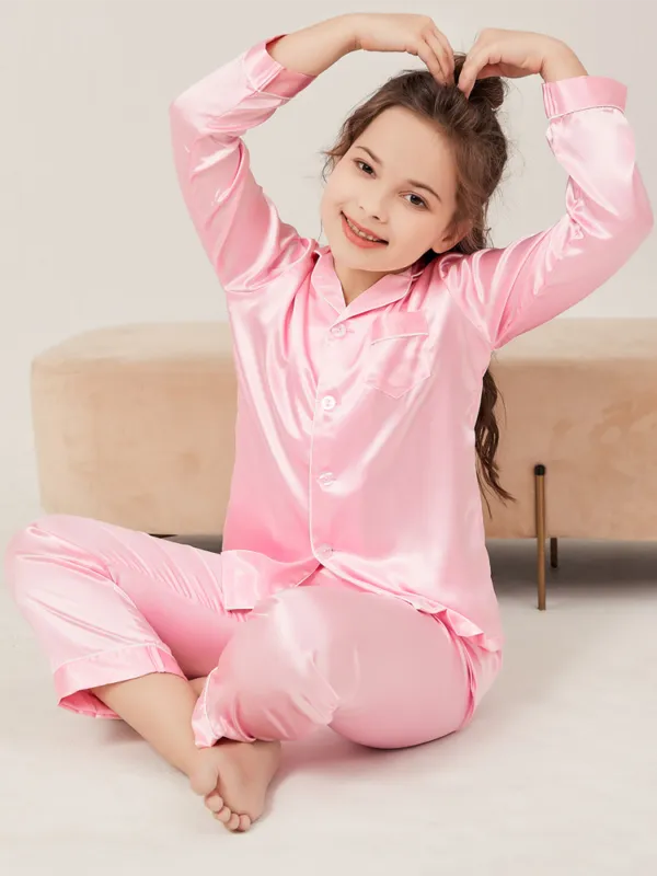 pink satin pajamas