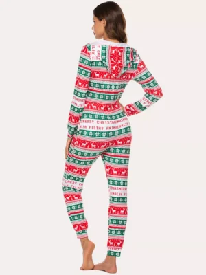 weihnachtspyjama strampler