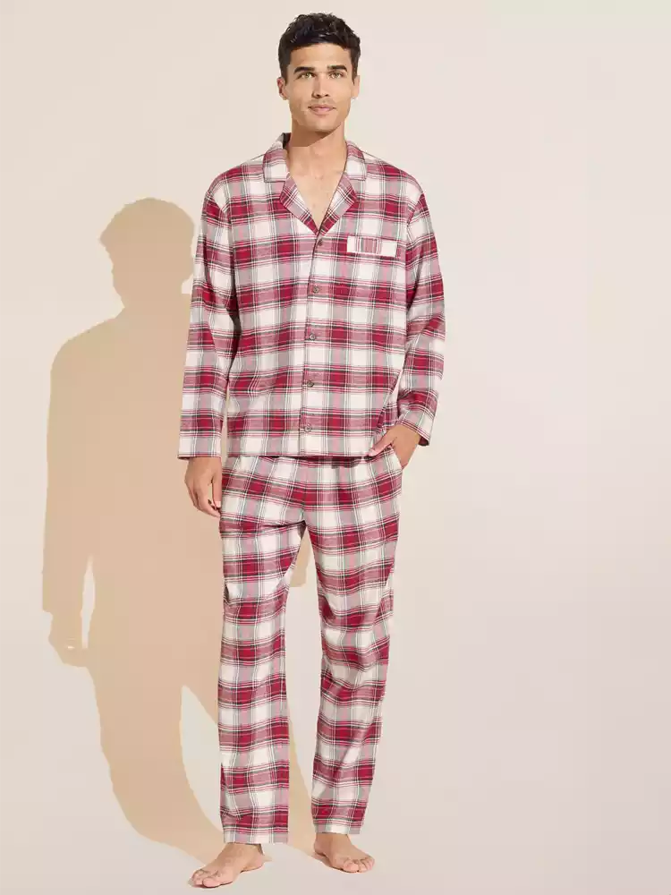 Flannel-pyjamas til mænd