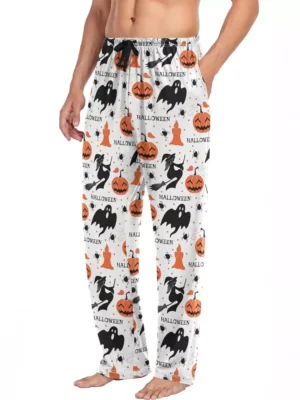 halloweenowe spodnie od piżamy