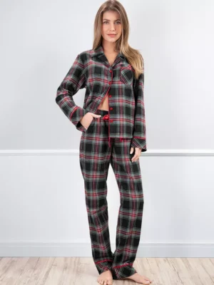 conjunto de pijama xadrez