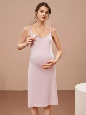妊娠ドレス ピンク