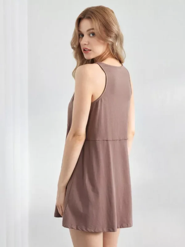 abito sottoveste marrone