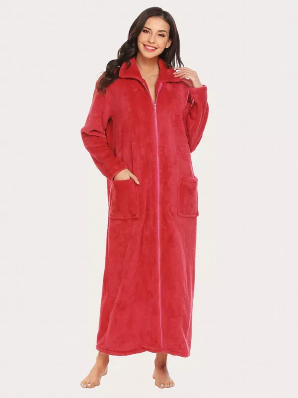 roupão com fecho de correr para senhora