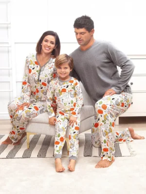 družinske pižame za zahvalni dan