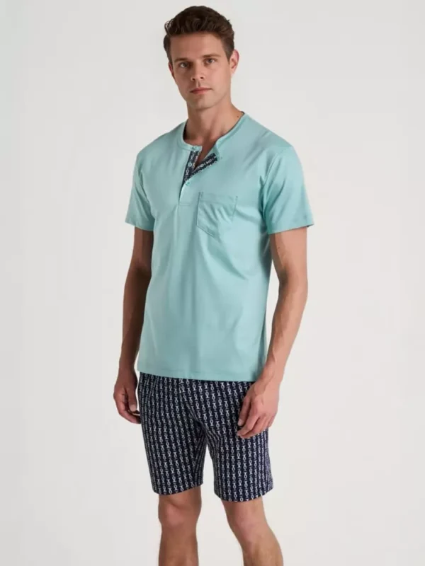 Herren Nachtwäsche kurze Sets Druck