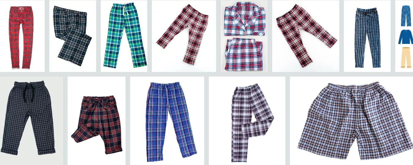 チェック柄パジャマパンツ
