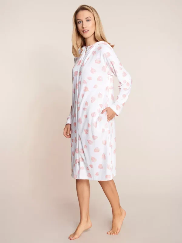 albornoz con cremallera frontal