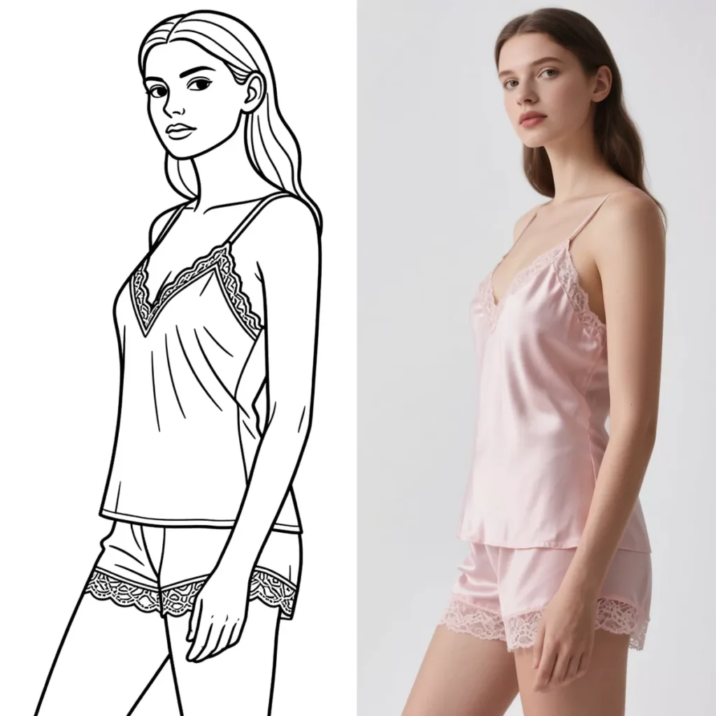 cami short pajama set