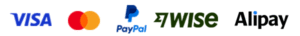 Accepted payment methods Visa, MasterCard, PayPal, Wise, Alipay