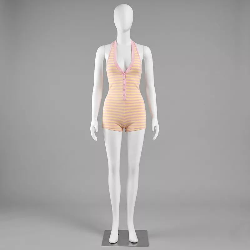 Custom bamboo fiber sleeveless adult onesie produced by specialized sleepwear manufacturer.